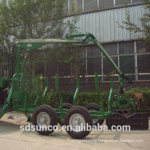 Gasoline Engine model 1 ton log trailer crane,ZM1002 log trailer with crane